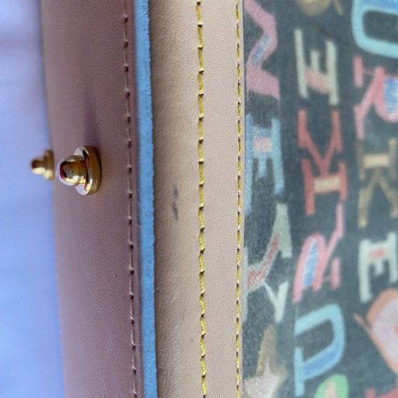 Vintage Dooney & Bourke Multicolor Graffiti Logo Shoulder Bag - Picture 6 of 8